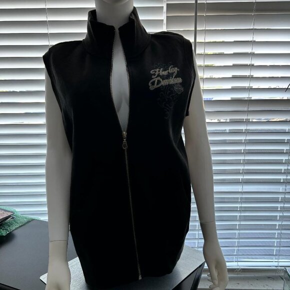 Sexy Harley Davidson Sleeveless Black Vest  Large NWT  Price is FIRM  Har1 - Picture 8 of 8